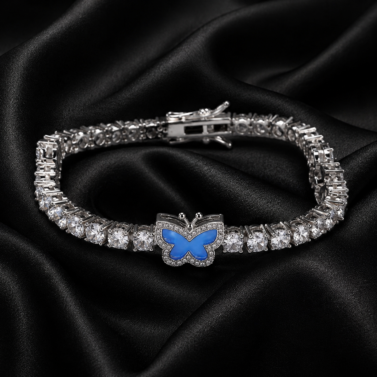 Bella Butterfly Bracelet- Light Blue