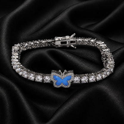 Bella Butterfly Bracelet- Light Blue