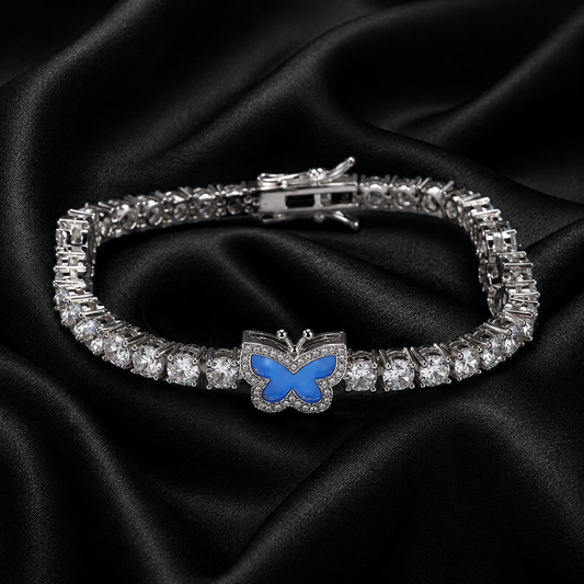 Bella Butterfly Bracelet- Light Blue