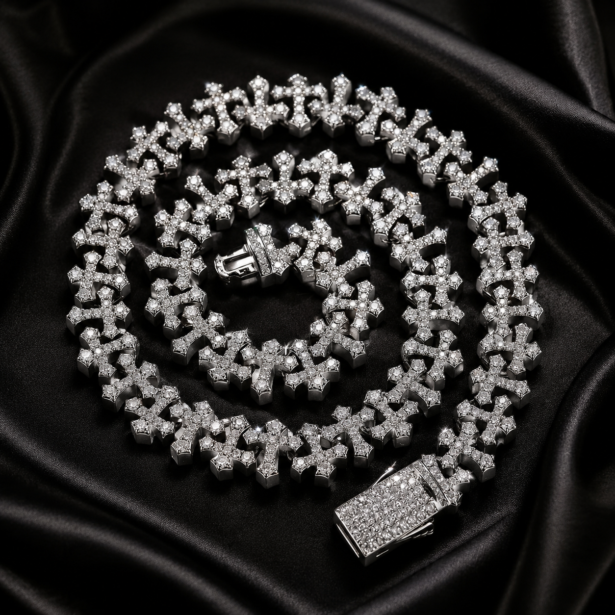 Mini Cross Tennis Necklace