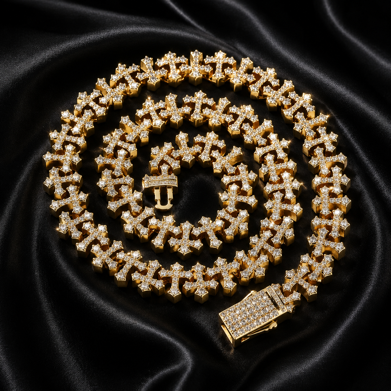 Mini Cross Tennis Necklace