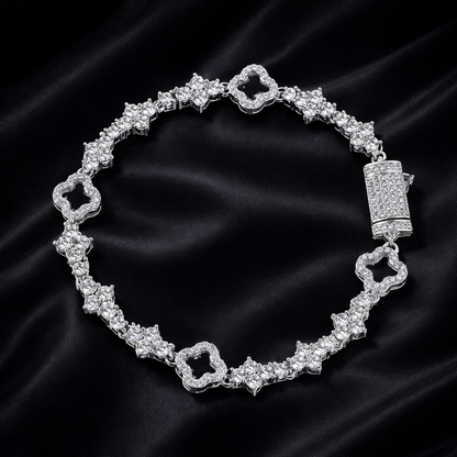 Black Mini Clover Tennis Bracelet