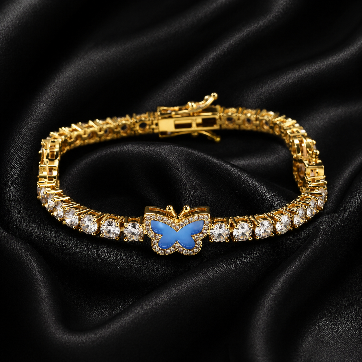 Bella Butterfly Bracelet- Light Blue