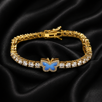 Bella Butterfly Bracelet- Light Blue