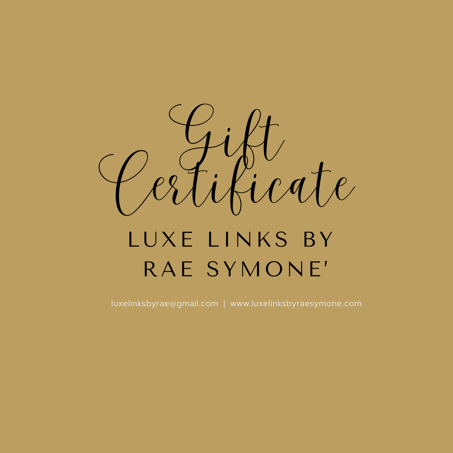 Luxe Links Digital Gift Certificate