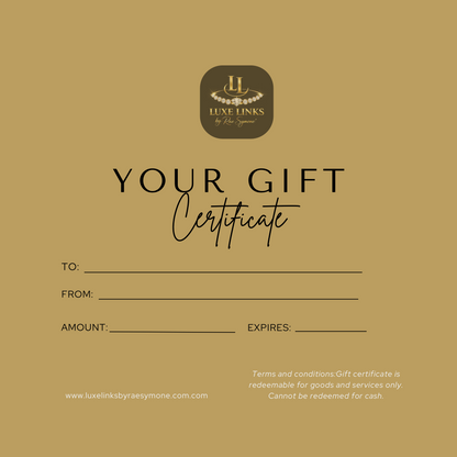 Luxe Links Digital Gift Certificate