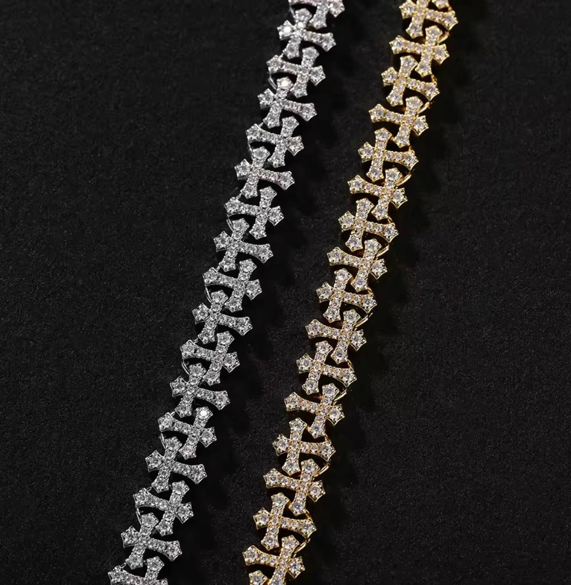 Mini Cross Tennis Necklace