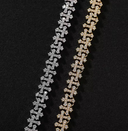 Mini Cross Tennis Necklace