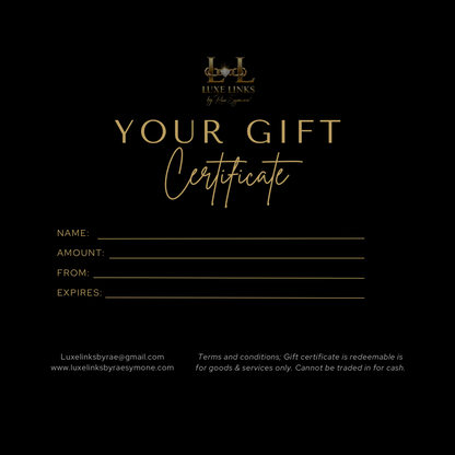 Luxe Links Digital Gift Certificate