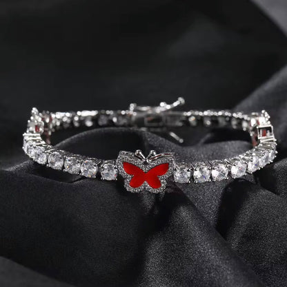 Bella Butterfly Bracelet- Red