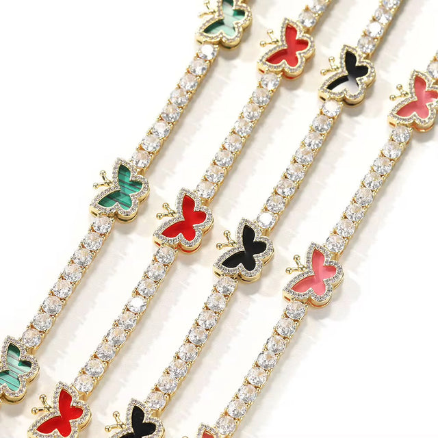 Bella Butterfly Bracelet- Red