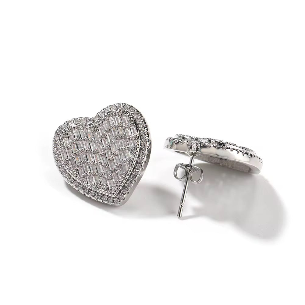 Crushed Heart Earrings