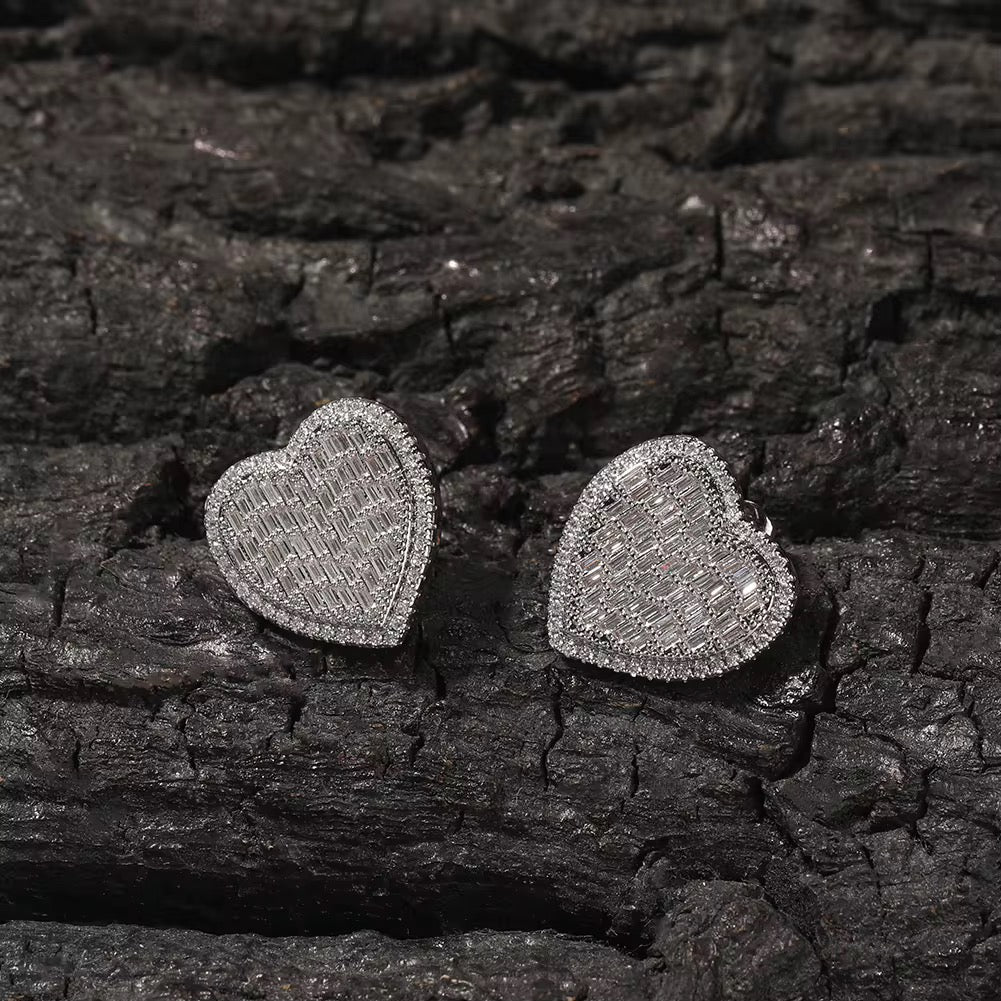 Crushed Heart Earrings
