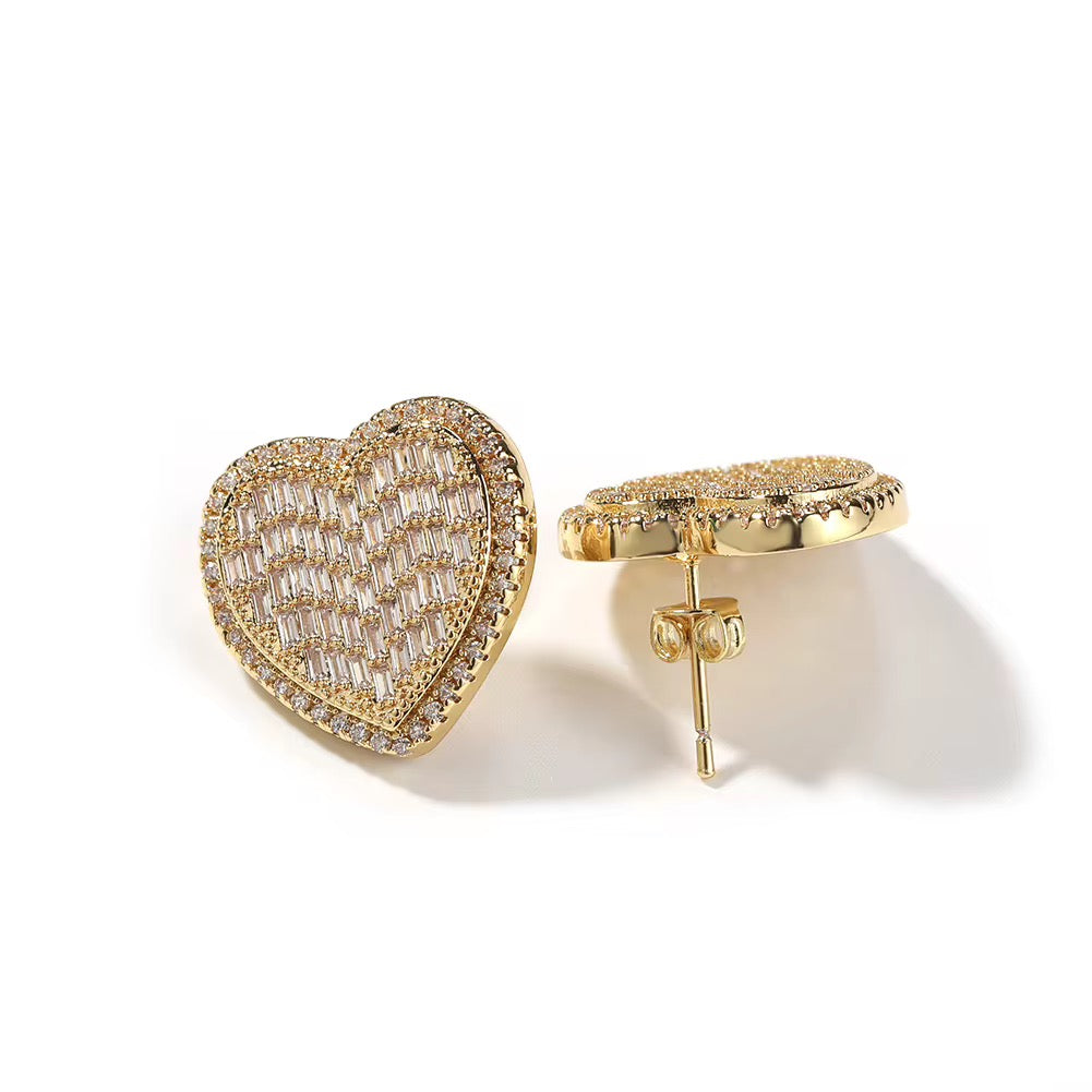 Crushed Heart Earrings