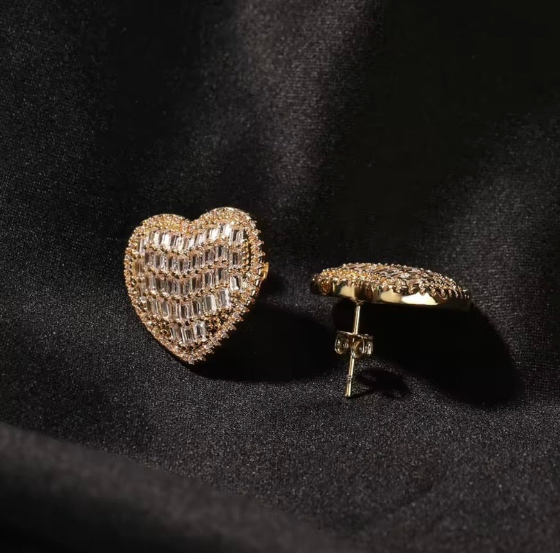 Crushed Heart Earrings